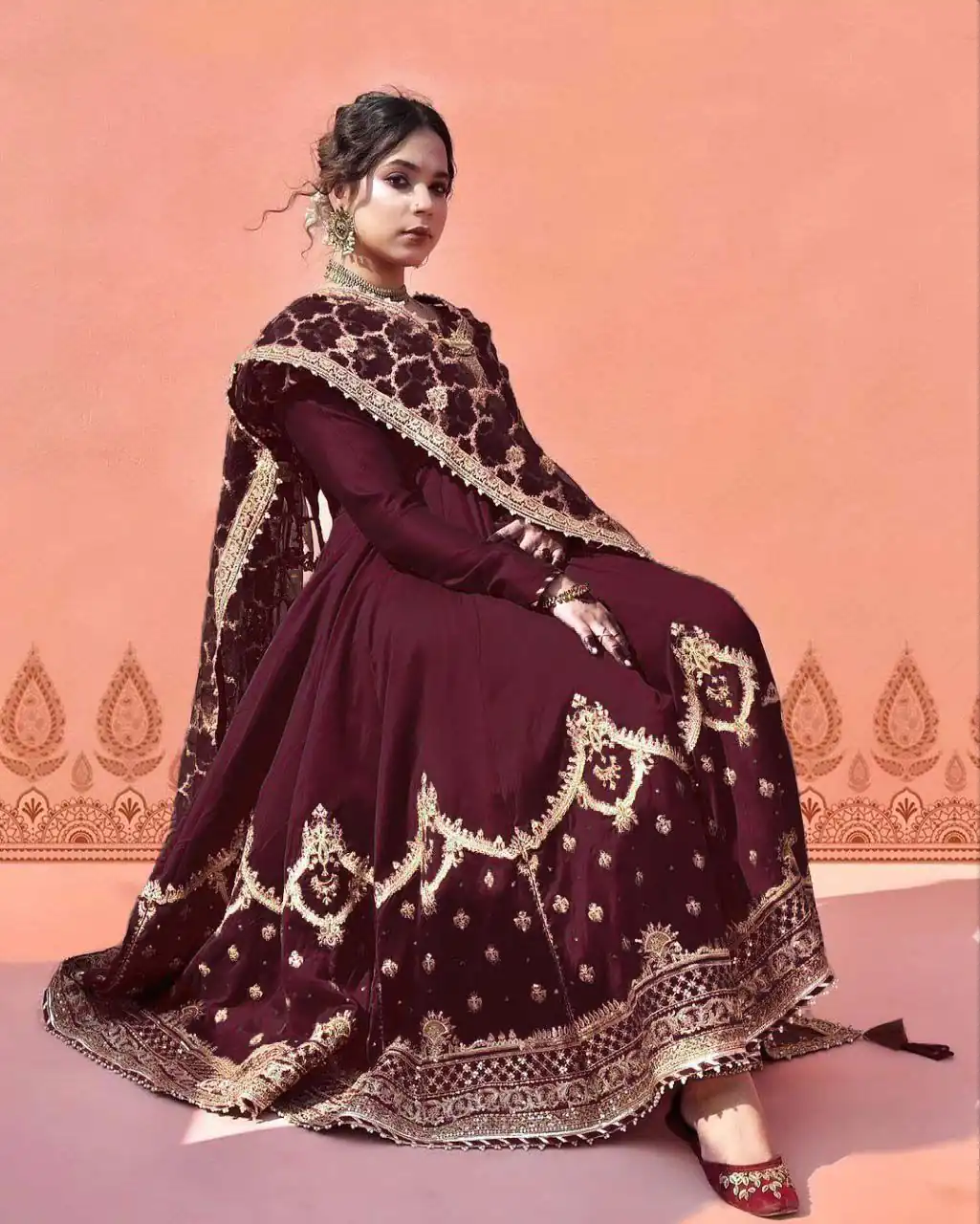  ZSR 3063 Maroon Color Georgette Embroidery Sequence Salwar Suit Casual, Wedding, Festive, Events Expected Delivery 4-6 Working Days @2049/- | Jump Suits, Salwar suit, Designer Suits, Casual Suits, Creative suits, Palazzo Suits, Party Wear Suits, Patiala Suits, Straight Suits