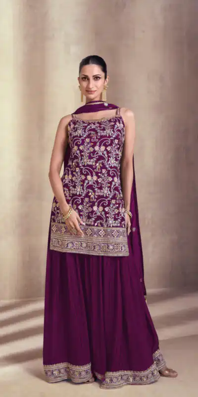 DS Sayuri 5407 Purple Color Faux Georgette Embroidery Work Salwar Suit Wedding, Party, Festive, Events Expected Delivery 4-6 Working Days @ 2149/- | Jump Suits, Salwar suit, Designer Suits, Casual Suits, Creative suits, Palazzo Suits, Party Wear Suits, Patiala Suits, Straight Suits