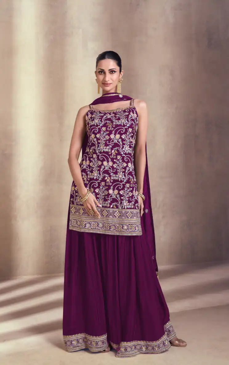 DS Sayuri 5407 Purple Color Faux Georgette Embroidery Work Salwar Suit Wedding, Party, Festive, Events Expected Delivery 4-6 Working Days @ 2149/- | Jump Suits, Salwar suit, Designer Suits, Casual Suits, Creative suits, Palazzo Suits, Party Wear Suits, Patiala Suits, Straight Suits