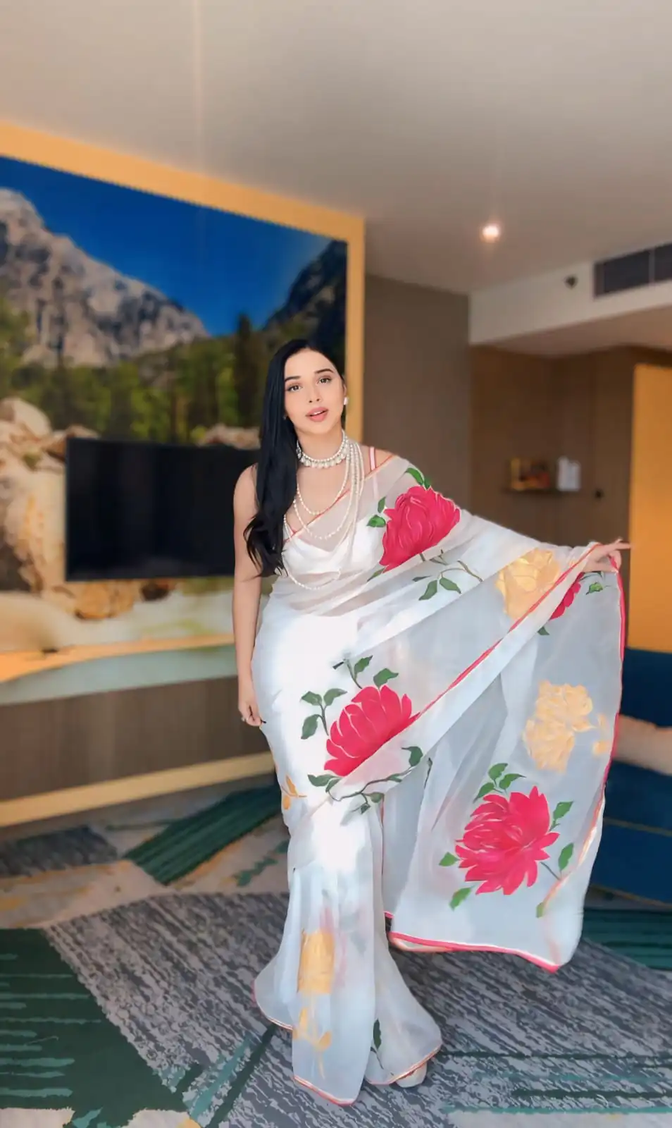  SC 265 White Color Pure Soft Georgette Silk Design All Over Saree , Party Wear, Events, Festivals Expected Delivery 4-6 Working Days 1599/- | Sarees, Bollywood Sarees, Creative Sarees, Designer Sarees, Embroidered Sarees, Ethnic Saree, Modern Digital sarees, Party Wear Sarees