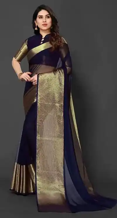 DDF 113 Navy Blue Color Chiffon Running Chiffon Blouse Work Saree Casual, Party Wear, Events, Festivals Etc. Expected Delivery 4-6 Working Days 1199/- | Sarees, Bollywood Sarees, Creative Sarees, Designer Sarees, Embroidered Sarees, Ethnic Saree, Modern Digital sarees, Party Wear Sarees
