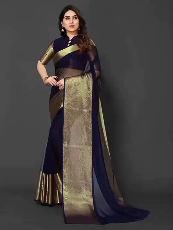 DDF 113 Navy Blue Color Chiffon Running Chiffon Blouse Work Saree Casual, Party Wear, Events, Festivals Etc. Expected Delivery 4-6 Working Days 1199/- | Sarees, Bollywood Sarees, Creative Sarees, Designer Sarees, Embroidered Sarees, Ethnic Saree, Modern Digital sarees, Party Wear Sarees