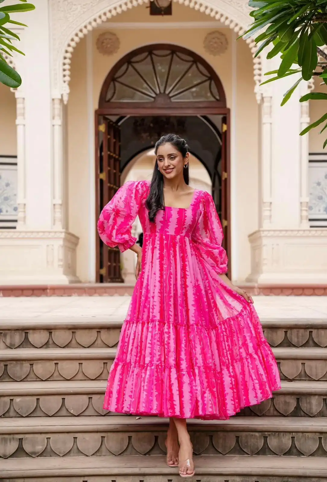 SRK 5048 Pink Color Heavy Faux Georgette Digital Print Salwar Suit Wedding, Party, Festive, Events Expected Delivery 4-6 Working Days @ 1549/- | Jump Suits, Salwar suit, Designer Suits, Casual Suits, Creative suits, Palazzo Suits, Party Wear Suits, Patiala Suits, Straight Suits
