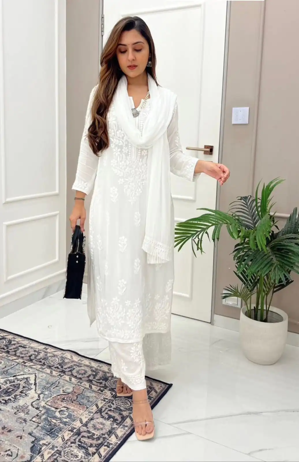 BE 125 White Color Maslin Thread Embroidery Salwar Suit Wedding, Party, Festive events, etc.  Expected Delivery  4-6 Working Days @1849/- | Salwar suit, Designer Suits, Casual Suits, Creative suits, Palazzo Suits, Party Wear Suits, Patiala Suits, Straight Suits