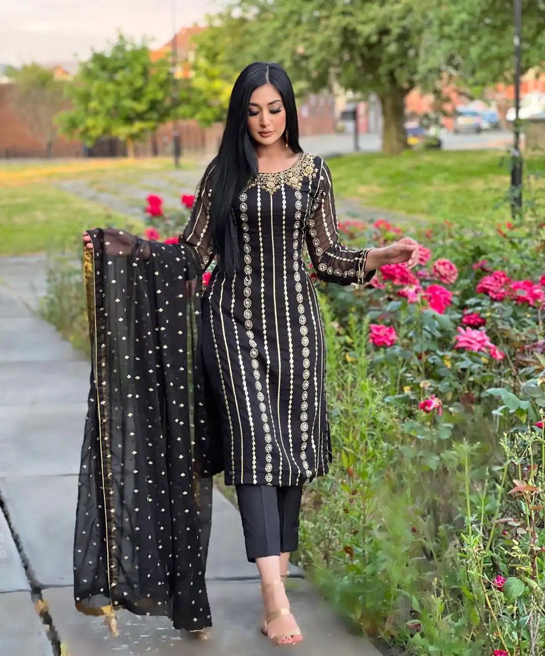 NF 1212 Black color Georgette Embroidery Sequence Salwar Suit Casual, Wedding, Party, Festive, Events . Expected Delivery  4-6 Working Days @2149 | Salwar suit, Designer Suits, Casual Suits, Creative suits, Palazzo Suits, Party Wear Suits, Patiala Suits, Straight Suits