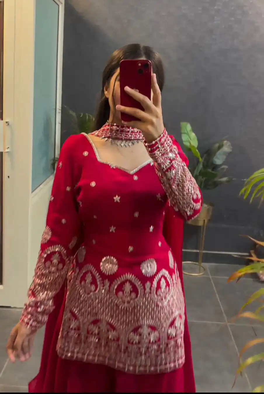 KD 1459 Red Color Georgette Thread sequence Work Salwar Suit Casual, Party, Festive, Events Wedding Etc.  Expected Delivery 4-6 Working Days @2099/- | Salwar suit, Designer Suits, Casual Suits, Creative suits, Palazzo Suits, Party Wear Suits, Straight Suits