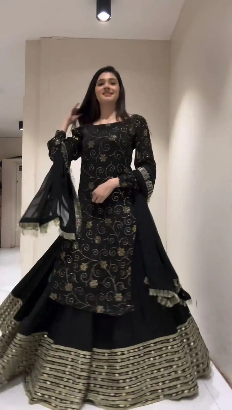 RTC 6469 Black Color Foix Georgette Thread With Sequence Lehenga Choli Wedding, Party, Festive, Events Etc.   Expected Delivery 4-6 Working Days @1999/- | Lehenga, Bollywood Lehenga, Creative Lehenga, Designer Lehenga, Embroidered Lehenga, Party Wear Lehenga