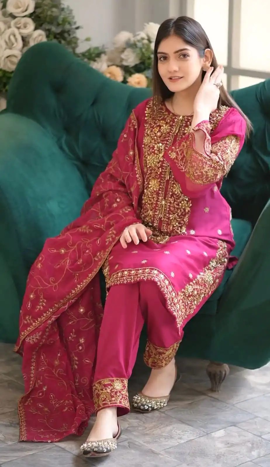 ZF 369 Pink Color Faux Georgette Embroidery Sequence Work Salwar Suit Casual, Wedding, Party, Events Etc. Expected Delivery 4-6 Working Days 2149/- | Jump Suits, Salwar suit, Designer Suits, Casual Suits, Creative suits, Palazzo Suits, Party Wear Suits, Patiala Suits, Straight Suits