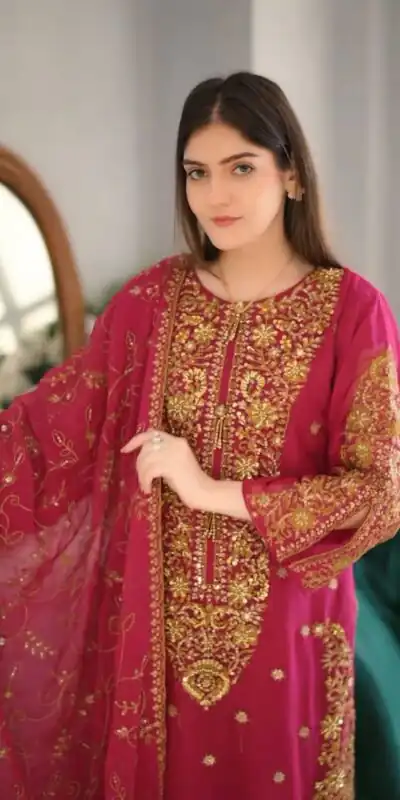 ZF 369 Pink Color Faux Georgette Embroidery Sequence Work Salwar Suit Casual, Wedding, Party, Events Etc. Expected Delivery 4-6 Working Days 2149/- | Jump Suits, Salwar suit, Designer Suits, Casual Suits, Creative suits, Palazzo Suits, Party Wear Suits, Patiala Suits, Straight Suits