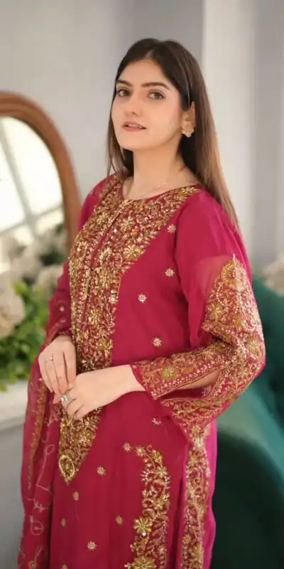 ZF 369 Pink Color Faux Georgette Embroidery Sequence Work Salwar Suit Casual, Wedding, Party, Events Etc. Expected Delivery 4-6 Working Days 2149/- | Jump Suits, Salwar suit, Designer Suits, Casual Suits, Creative suits, Palazzo Suits, Party Wear Suits, Patiala Suits, Straight Suits