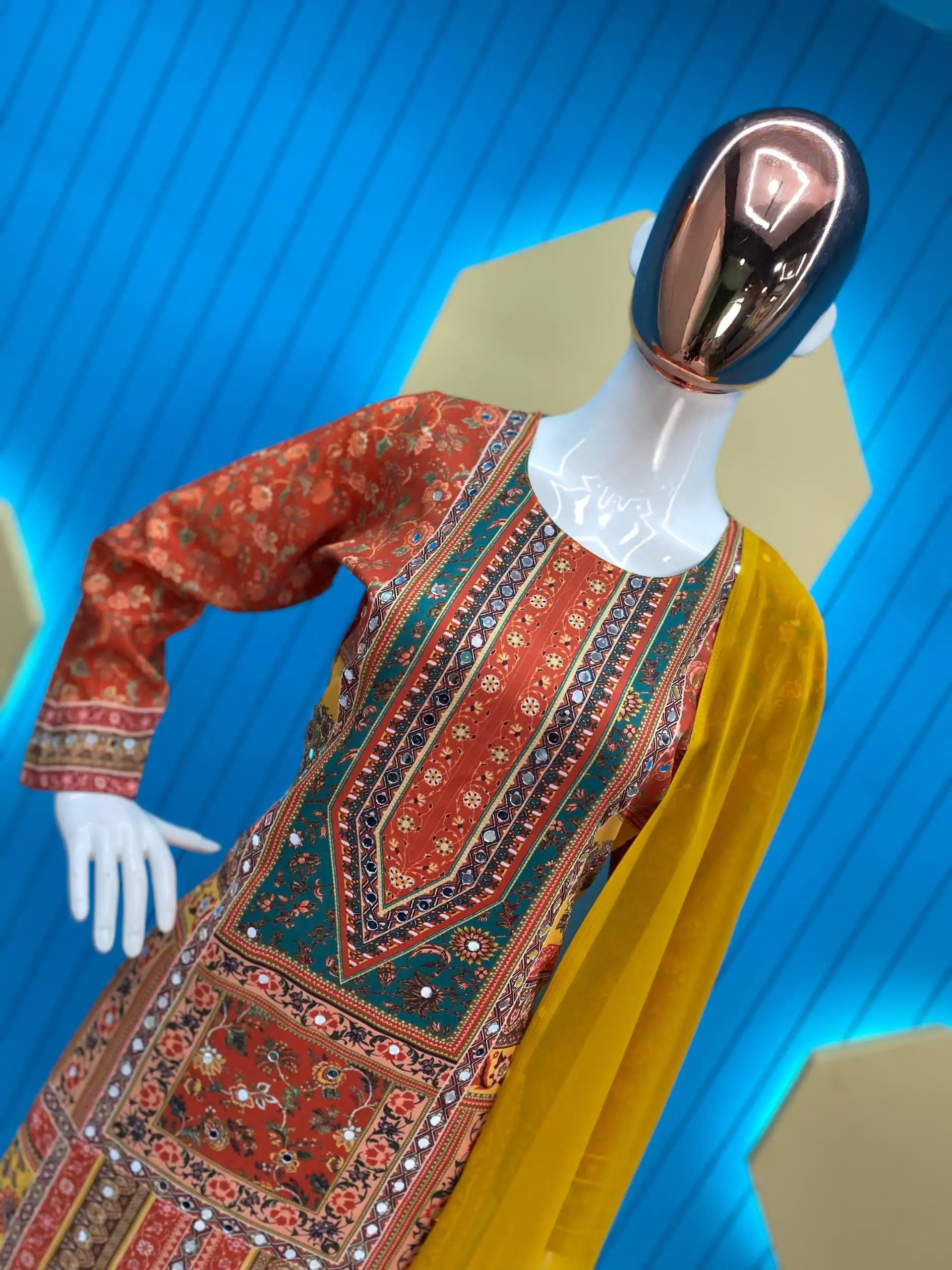  LG 1848 Orange Color Maslin Printed And Real Mirror Salwar Suit Casual, Wedding, Festive, Events Expected Delivery 4-6 Working Days @1949/- | Salwar suit, Designer Suits, Casual Suits, Creative suits, Palazzo Suits, Party Wear Suits, Patiala Suits, Straight Suits