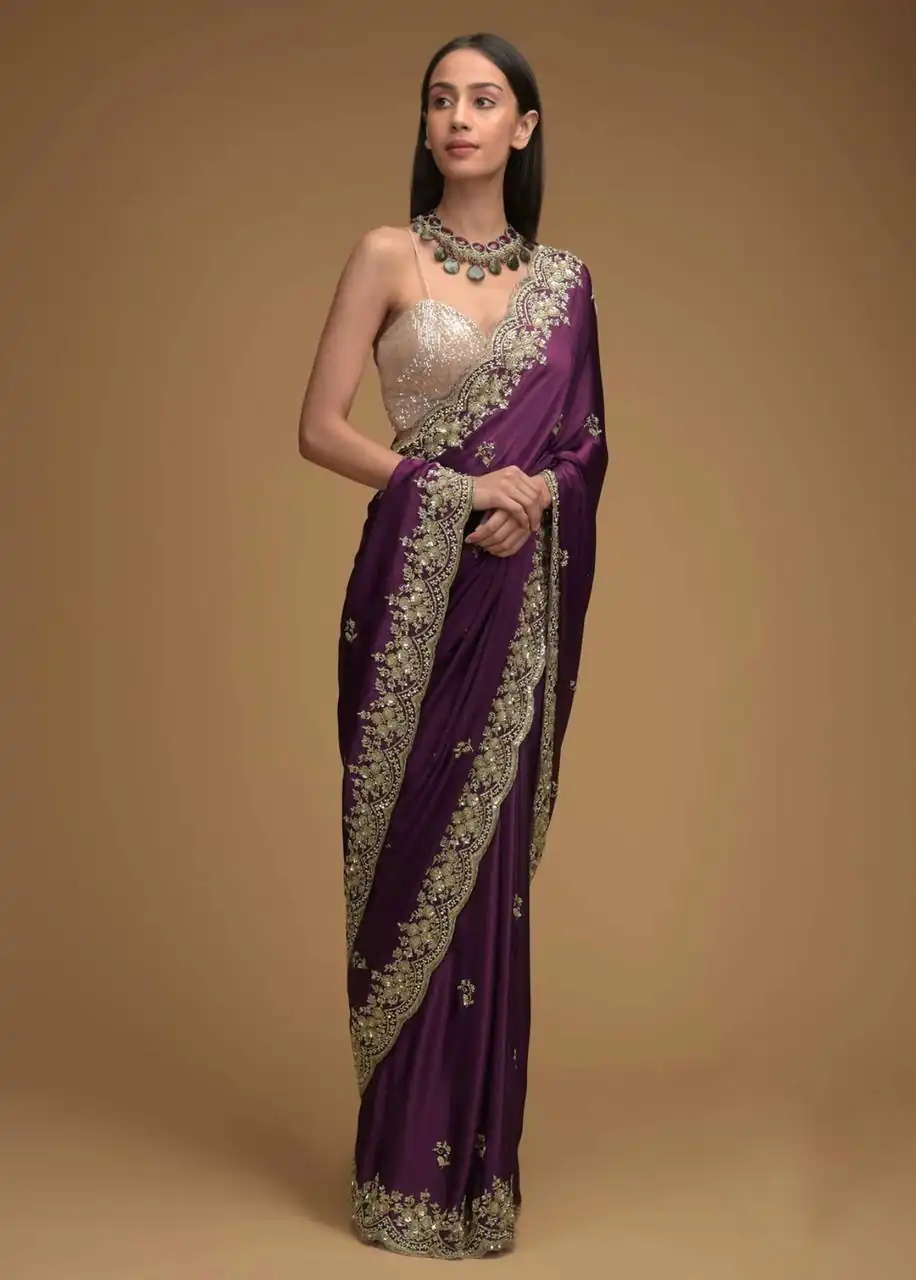 BT 1228 PurpleColor Rangoli Silk Embroidery Sequence Saree Casual, Party Wear, Traditional Wear, Wedding Wear, Expected Delivery 4-6 Working Days@1999 | Sarees, Bollywood Sarees, Creative Sarees, Designer Sarees, Ethnic Saree, Modern Digital sarees, Party Wear Sarees