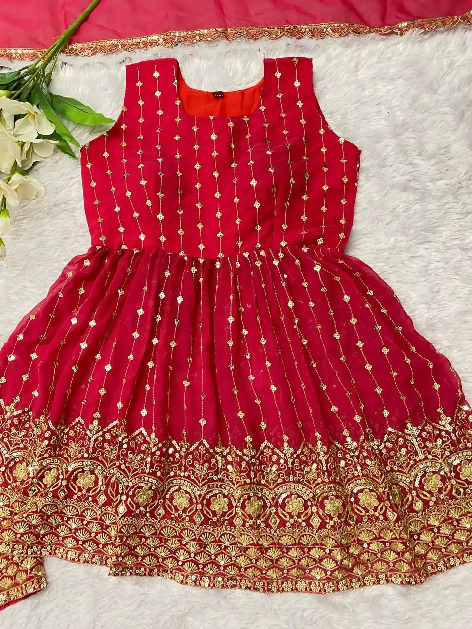   DC G52 Red Color Georgette Sequence Embroidery Gown Casual, Wedding, Party, Festive, Events Etc. Expected Delivery 4-6 Working Days @2499/- | Jump Suits, Salwar suit, Designer Suits, Casual Suits, Creative suits, Palazzo Suits, Party Wear Suits, Patiala Suits, Straight Suits