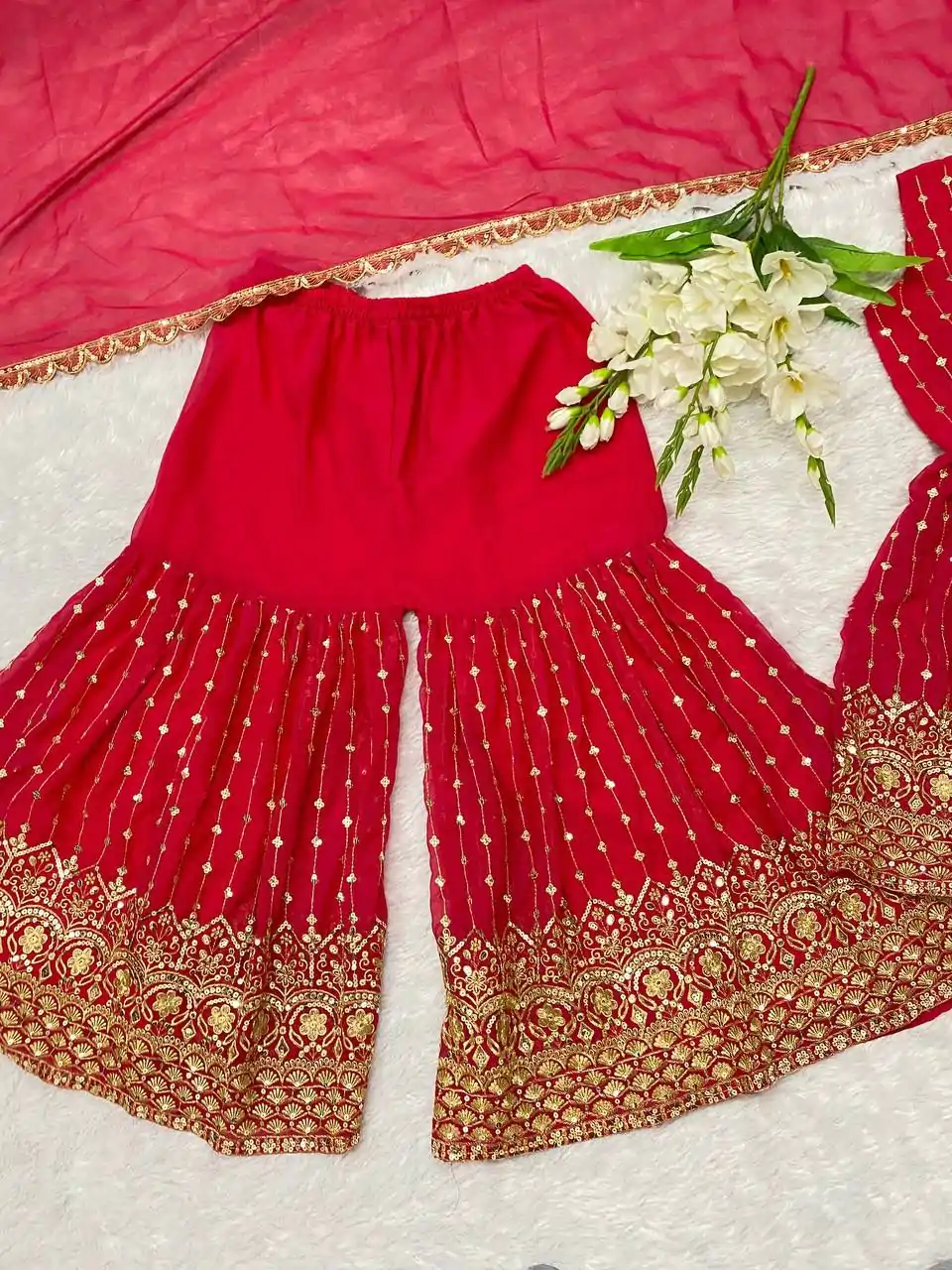   DC G52 Red Color Georgette Sequence Embroidery Gown Casual, Wedding, Party, Festive, Events Etc. Expected Delivery 4-6 Working Days @2499/- | Jump Suits, Salwar suit, Designer Suits, Casual Suits, Creative suits, Palazzo Suits, Party Wear Suits, Patiala Suits, Straight Suits