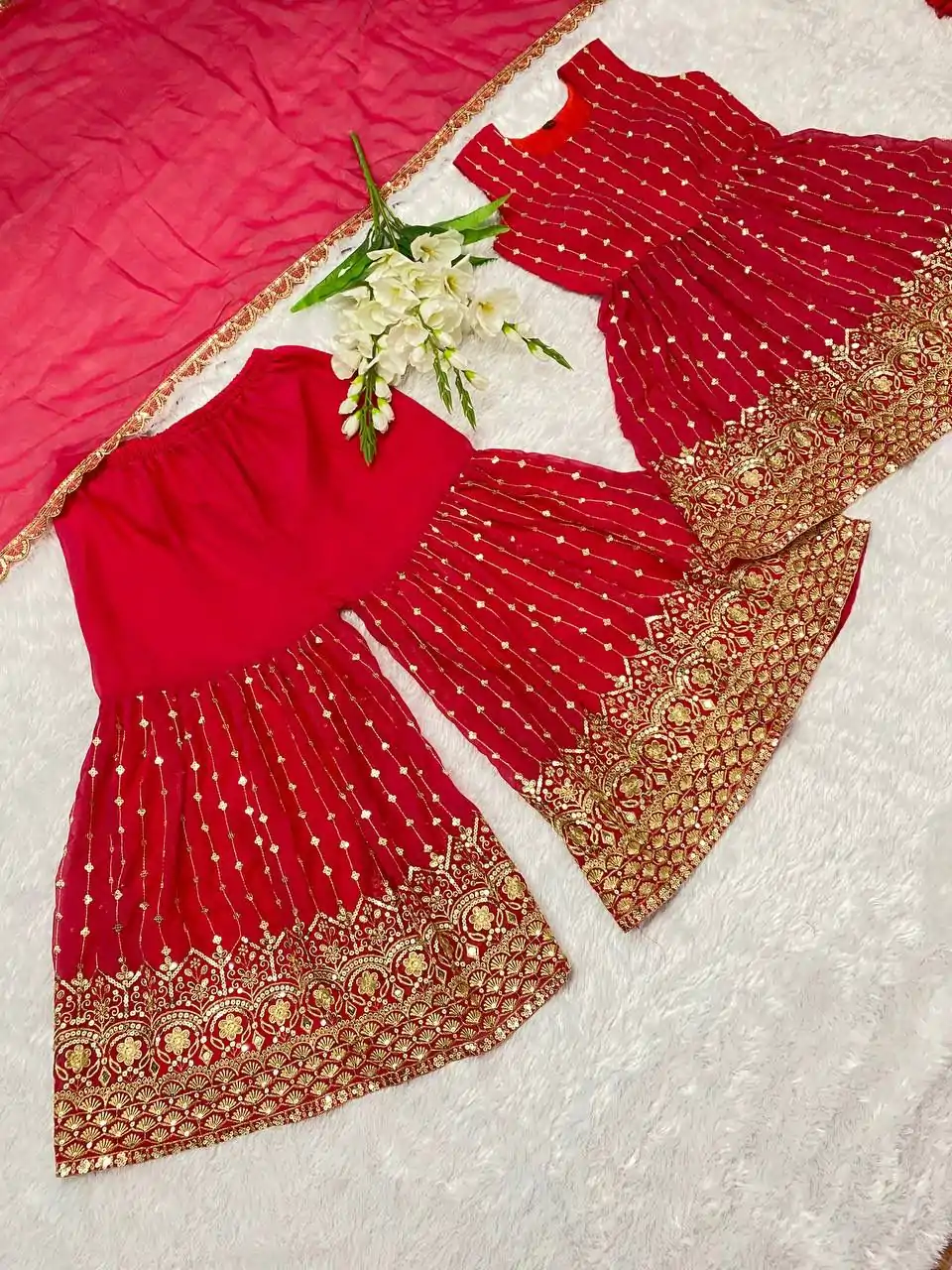   DC G52 Red Color Georgette Sequence Embroidery Gown Casual, Wedding, Party, Festive, Events Etc. Expected Delivery 4-6 Working Days @2499/- | Jump Suits, Salwar suit, Designer Suits, Casual Suits, Creative suits, Palazzo Suits, Party Wear Suits, Patiala Suits, Straight Suits