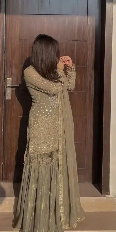 LG 1853 Tan color Georgette Sequence Embroidery Salwar Suit Casual, Wedding, Party, Festive, Events . Expected Delivery 4-6 Working Days @2199/- | Salwar suit, Designer Suits, Casual Suits, Creative suits, Palazzo Suits, Party Wear Suits, Patiala Suits, Straight Suits