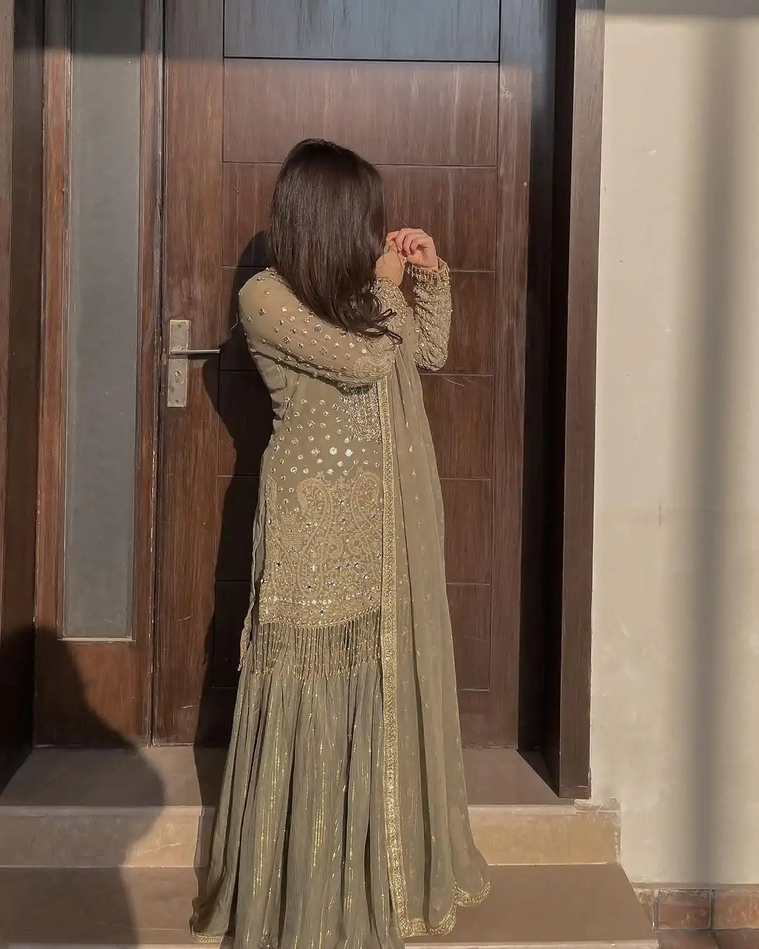 LG 1853 Tan color Georgette Sequence Embroidery Salwar Suit Casual, Wedding, Party, Festive, Events . Expected Delivery  4-6 Working Days @2199/- | Salwar suit, Designer Suits, Casual Suits, Creative suits, Palazzo Suits, Party Wear Suits, Patiala Suits, Straight Suits