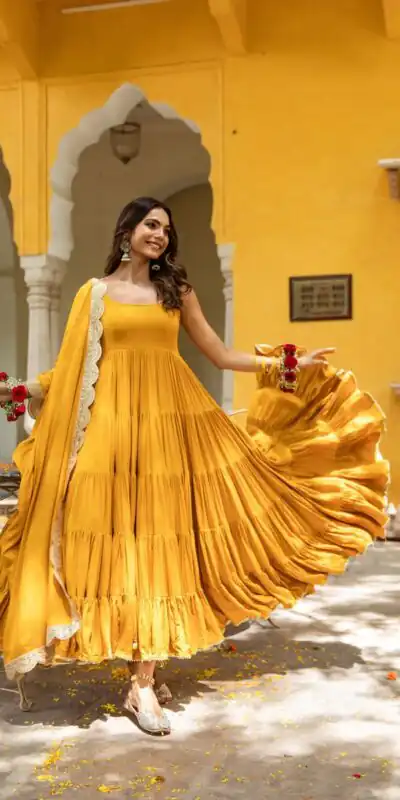 SSR 428 Yellow Color Heavy Georgette Attached Pad Salwar Suit Wedding, Party, Festive, Events Expected Delivery 4-6 Working Days @ 1849/- Only | Salwar suit, Designer Suits, Casual Suits, Creative suits, Party Wear Suits, Straight Suits