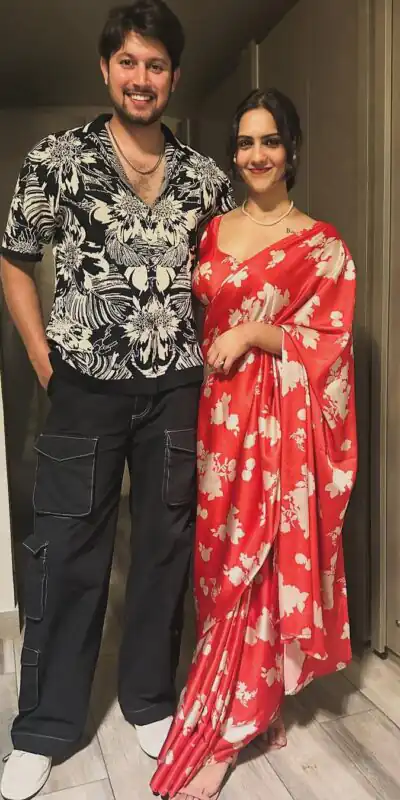  JM Diksha sharma Red Color Satin Silk Blouse Digital Print Saree, Party Wear, Events, Festivals Expected Delivery 4-6 Working Days 1549/- | Sarees, Bollywood Sarees, Creative Sarees, Designer Sarees, Embroidered Sarees, Ethnic Saree, Modern Digital sarees, Party Wear Sarees