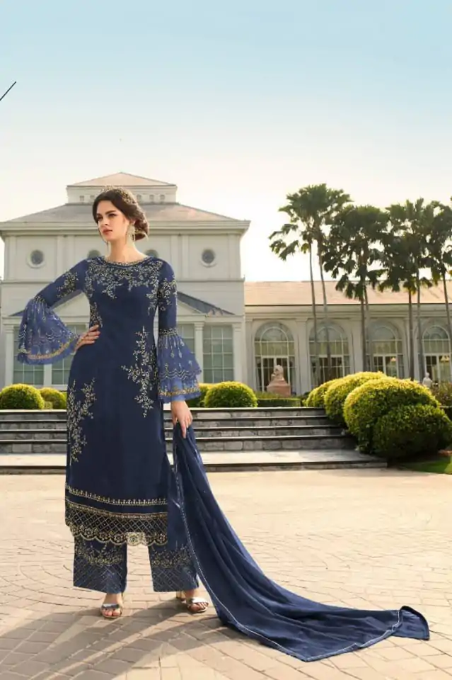DS 0022832 Blue color Georgette Embroidered Sequence Salwar Suit Casual, Wedding, Party, Festive, Events . Expected Delivery  4-6 Working Days @1899/- | Salwar suit, Designer Suits, Casual Suits, Creative suits, Palazzo Suits, Party Wear Suits, Patiala Suits, Straight Suits