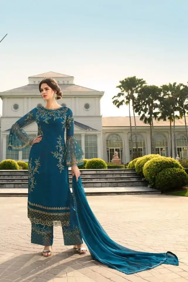 DS 0022832 Royal Blue color Georgette Embroidered Sequence Salwar Suit Casual, Wedding, Party, Festive, Events . Expected Delivery 4-6 Working Days @1899/- | Salwar suit, Designer Suits, Casual Suits, Creative suits, Palazzo Suits, Party Wear Suits, Patiala Suits, Straight Suits