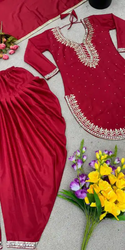 SRK 5138 Red Color Pure Chinnon Embroidery Diamond Salwar Suit Wedding, Party, Festive, Events Expected Delivery 4-6 Working Days @ 1949/- | Jump Suits, Salwar suit, Designer Suits, Casual Suits, Creative suits, Palazzo Suits, Party Wear Suits, Patiala Suits, Straight Suits