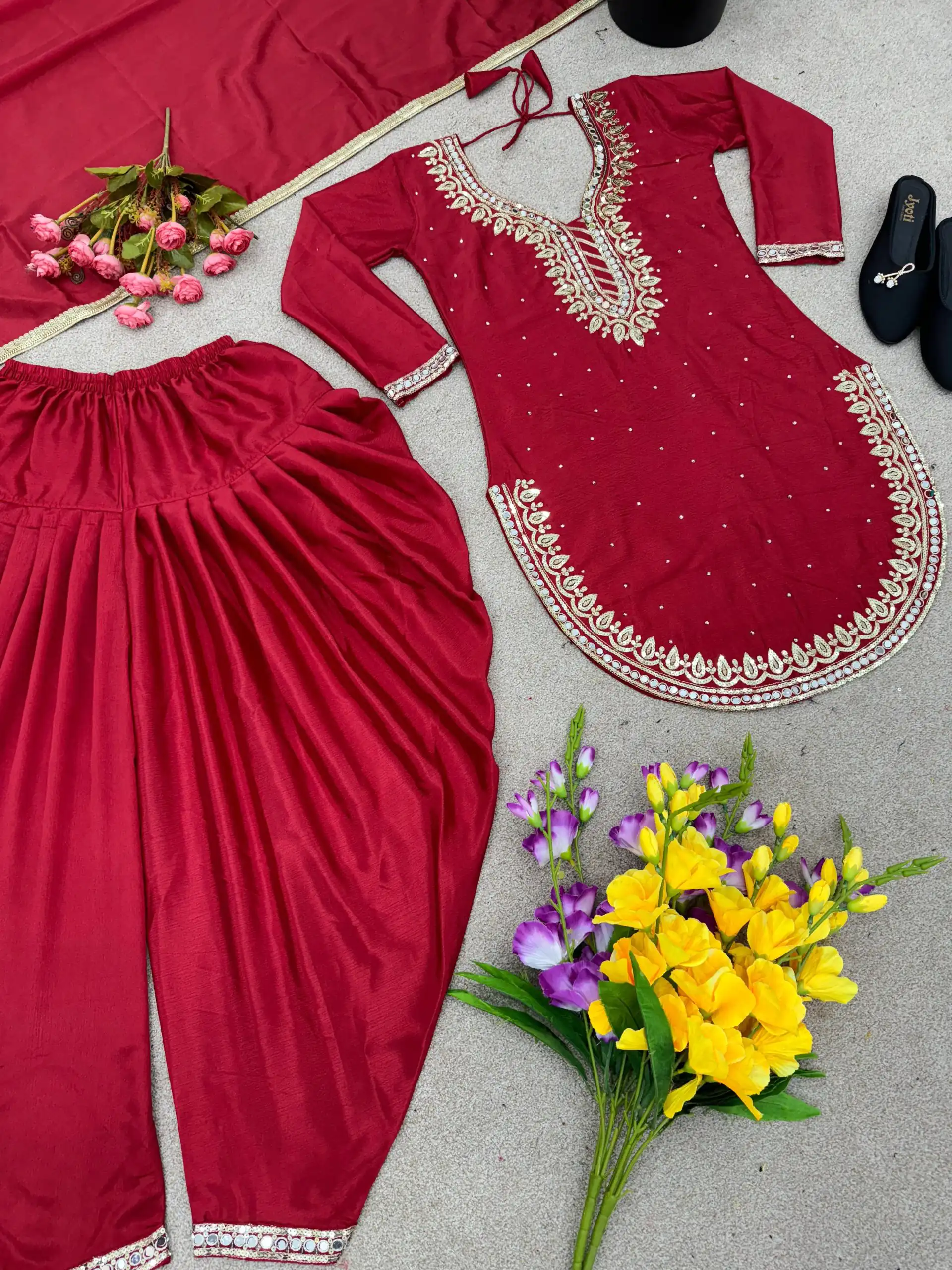 SRK 5138 Red Color Pure Chinnon Embroidery Diamond Salwar Suit Wedding, Party, Festive, Events Expected Delivery 4-6 Working Days @ 1949/- | Jump Suits, Salwar suit, Designer Suits, Casual Suits, Creative suits, Palazzo Suits, Party Wear Suits, Patiala Suits, Straight Suits