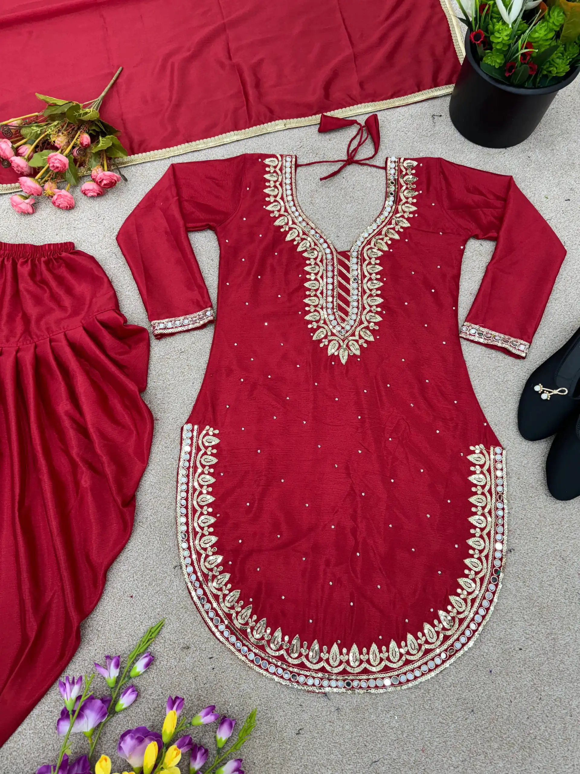 SRK 5138 Red Color Pure Chinnon Embroidery Diamond Salwar Suit Wedding, Party, Festive, Events Expected Delivery 4-6 Working Days @ 1949/- | Jump Suits, Salwar suit, Designer Suits, Casual Suits, Creative suits, Palazzo Suits, Party Wear Suits, Patiala Suits, Straight Suits