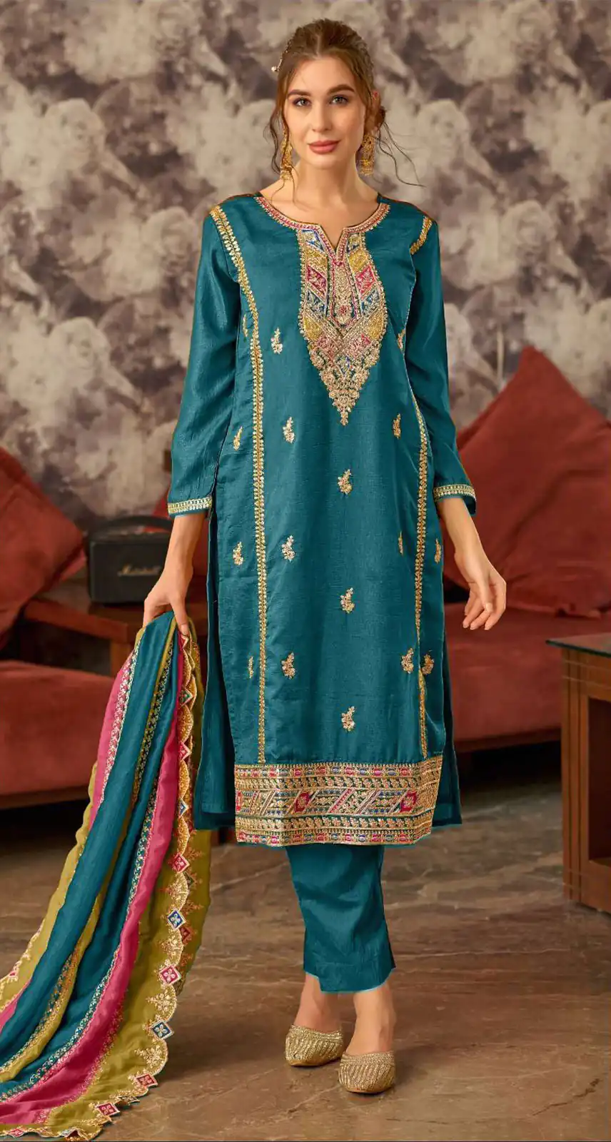 FC MARIA 1086 Blue Color Vichitra Embroidery Codding Sequence Salwar Suit Wedding, Party, Festive events, etc.  Expected Delivery  4-6 Working Days @2099/- | Jump Suits, Salwar suit, Designer Suits, Casual Suits, Creative suits, Palazzo Suits, Party Wear Suits, Patiala Suits, Straight Suits