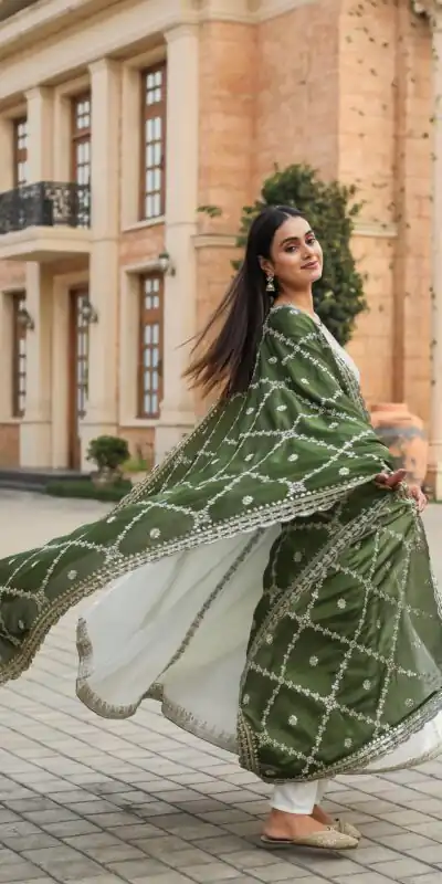 AD157 White & Green Color Chinon Silk Embroidery Sequence Salwar Suit Wedding, Party, Festive, Events Expected Delivery 4-6 Working Days @ 2099/- | Salwar suit, Designer Suits, Casual Suits, Creative suits, Palazzo Suits, Party Wear Suits, Patiala Suits, Straight Suits