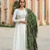 AD157 White & Green Color Chinon Silk Embroidery Sequence Salwar Suit Wedding, Party, Festive, Events Expected Delivery 4-6 Working Days @ 2099/- | Salwar suit, Designer Suits, Casual Suits, Creative suits, Palazzo Suits, Party Wear Suits, Patiala Suits, Straight Suits