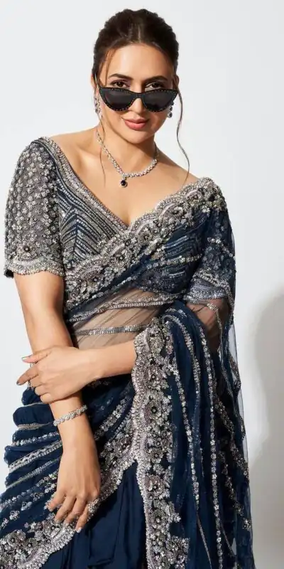 ST 1036 Navy Blue Color Blooming Vichitra Embroidery Lehenga Saree Casual, Wedding, Party, Festive, Events Etc. Expected Delivery 4-6 Working Days @2199/- | Lehenga, Bollywood Lehenga, Creative Lehenga, Designer Lehenga, Embroidered Lehenga, Party Wear Lehenga