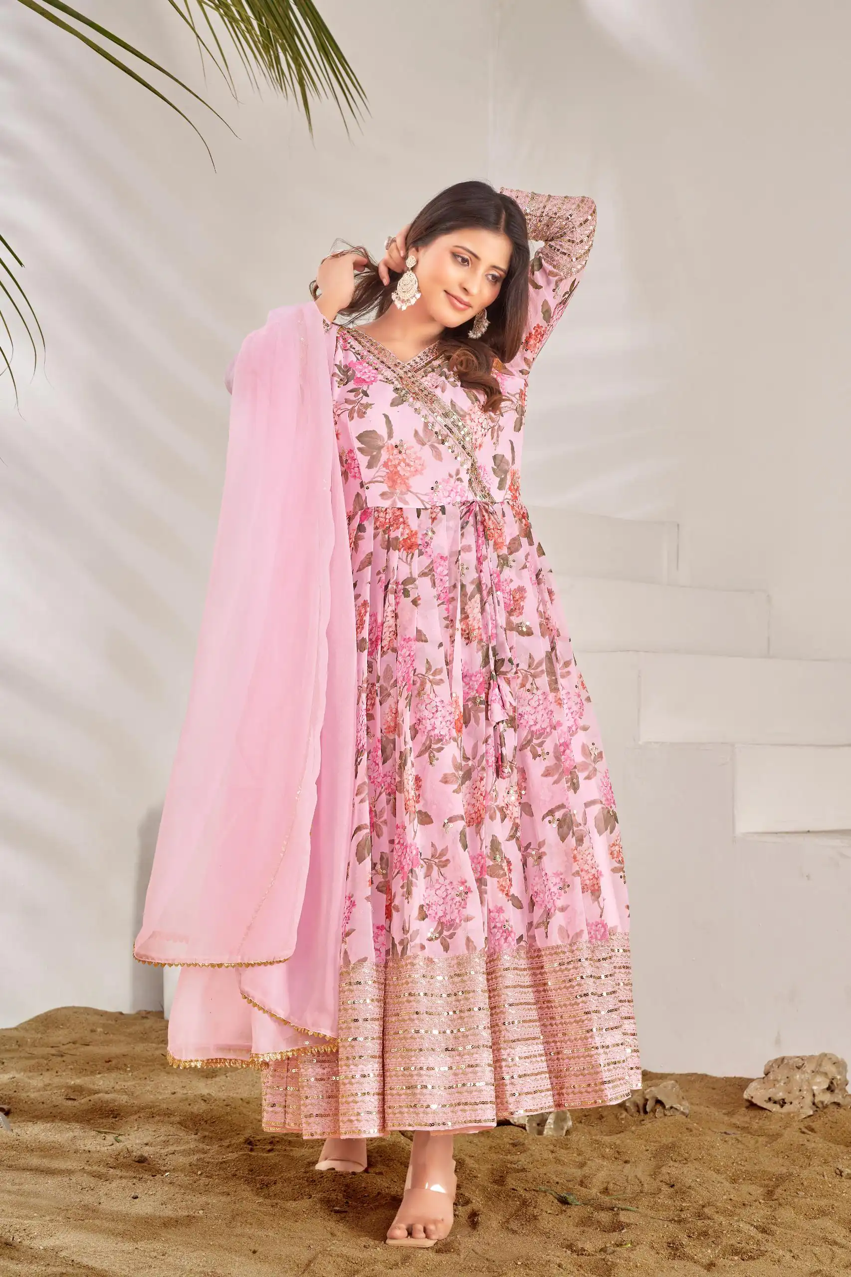 NSR 751 Pink Color Georgette Embroidery Sequence Sharara Suit Casual, Wedding, Party, Festive, Events Etc. Expected Delivery 4-6 Working Days @2099/- | Jump Suits, Salwar suit, Designer Suits, Casual Suits, Creative suits, Palazzo Suits, Party Wear Suits, Patiala Suits, Straight Suits