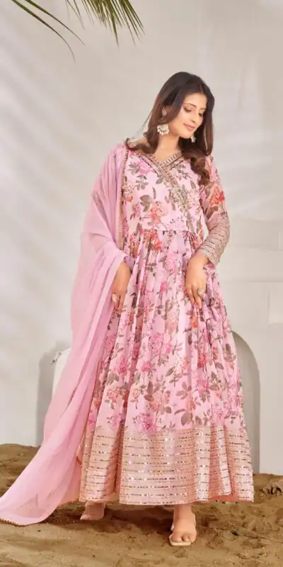 NSR 751 Pink Color Georgette Embroidery Sequence Sharara Suit Casual, Wedding, Party, Festive, Events Etc. Expected Delivery 4-6 Working Days @2099/- | Jump Suits, Salwar suit, Designer Suits, Casual Suits, Creative suits, Palazzo Suits, Party Wear Suits, Patiala Suits, Straight Suits