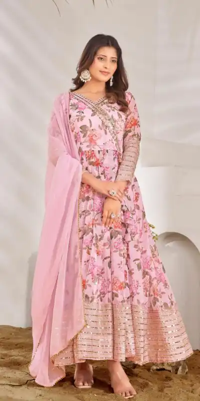 NSR 751 Pink Color Georgette Embroidery Sequence Sharara Suit Casual, Wedding, Party, Festive, Events Etc. Expected Delivery 4-6 Working Days @2099/- | Jump Suits, Salwar suit, Designer Suits, Casual Suits, Creative suits, Palazzo Suits, Party Wear Suits, Patiala Suits, Straight Suits