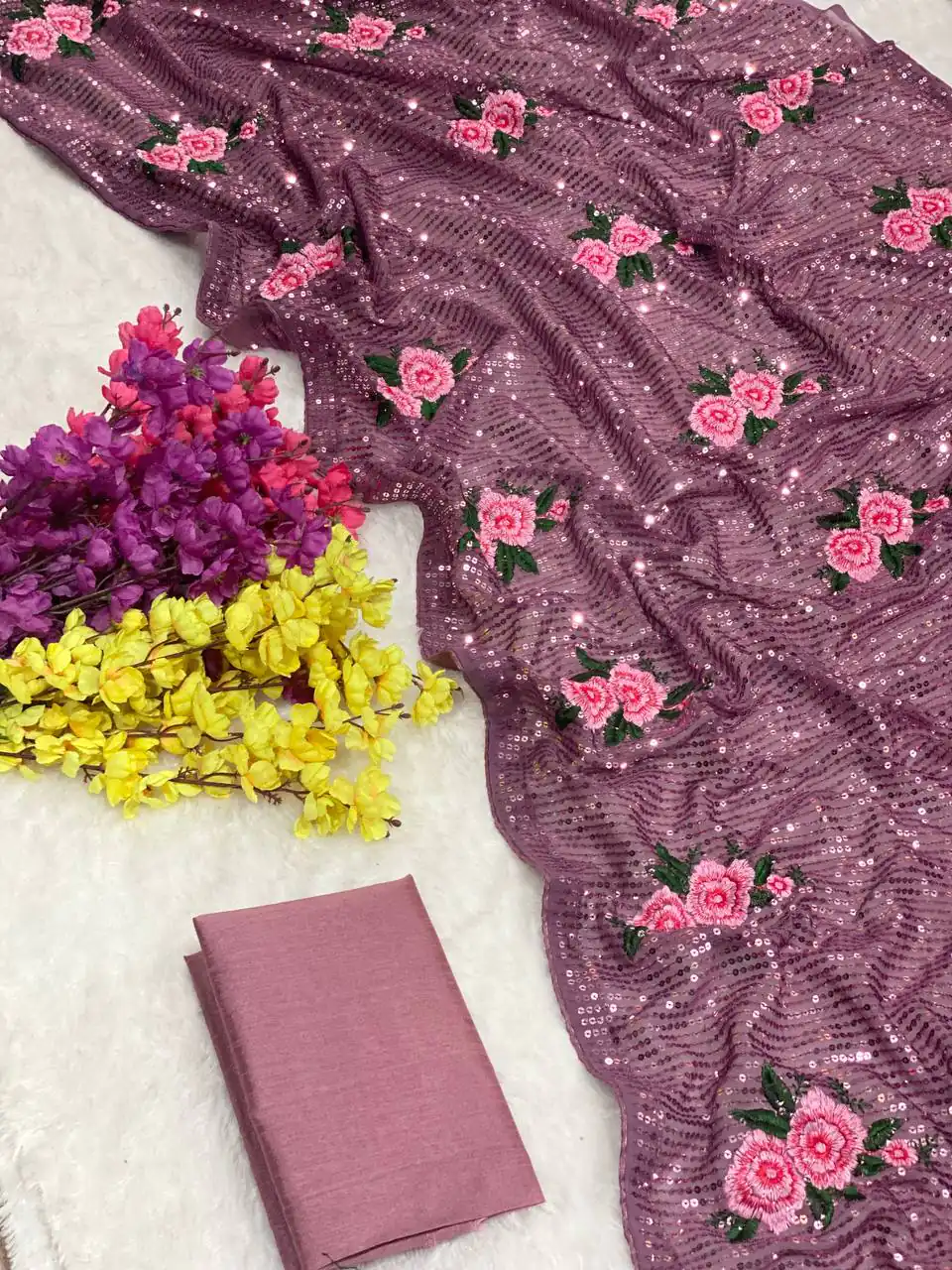 AC SEQUENCE Pink Color Georgette Sequence Multi Thread Work Saree Casual, Wedding, Festive, Events Expected Delivery 4-6 Working Days @1899 /- | Sarees, Bollywood Sarees, Creative Sarees, Designer Sarees, Embroidered Sarees, Ethnic Saree, Modern Digital sarees, Party Wear Sarees