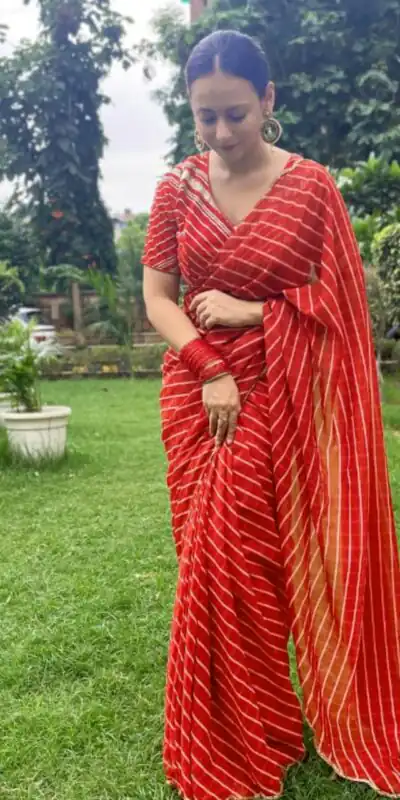 SF 257 Red Color Soft Georgette Digital Leheriya Printed Saree Casual Wedding ,Festive ,Events Etc. Expected Delivery 4-6 Working Days @1899/- | Sarees, Bollywood Sarees, Creative Sarees, Designer Sarees, Embroidered Sarees, Ethnic Saree, Modern Digital sarees, Party Wear Sarees