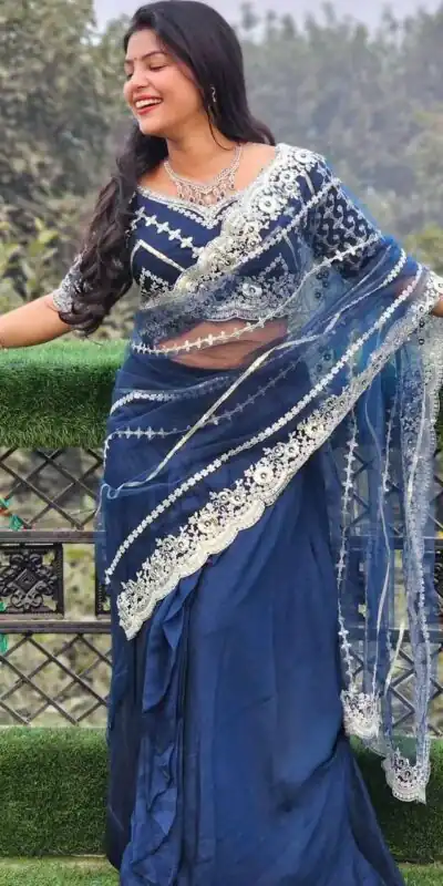 ST 1036 Royal Blue Color Blooming Vichitra Embroidery Lehenga Saree Casual, Wedding, Party, Festive, Events Etc. Expected Delivery 4-6 Working Days @2199/- | Lehenga, Bollywood Lehenga, Creative Lehenga, Designer Lehenga, Embroidered Lehenga, Party Wear Lehenga