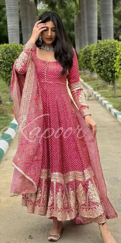 Sr 1617 Pink color Georgette Material Digital Printed Anarkali Suit Casual, Wedding, Party, Festive, Events . Expected Delivery  4-6 Working Days @2149/- | Anarkali Suits, Bollywood Anarkali, Creative-Anarkali, Designer Anarkali, Embroidered Anarkali, Party Wear Anarkali