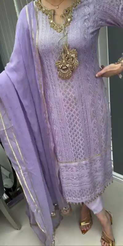 AD156 Violet Color Chinon Silk Embroidery Sequence Salwar Suit Wedding, Party, Festive, Events Expected Delivery 4-6 Working Days @ 2199/- | Salwar suit, Designer Suits, Casual Suits, Creative suits, Palazzo Suits, Party Wear Suits, Patiala Suits, Straight Suits