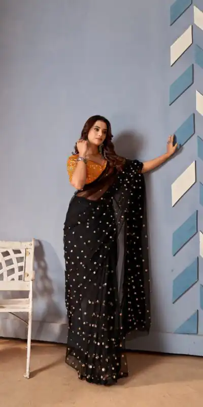 BT 1158 Black Color Heavy Butterfly Net Embroidery Saree Casual, Party Wear, Traditional Wear, Wedding Wear, Expected Delivery 4-6 Working Days@1699 | Sarees, Bollywood Sarees, Creative Sarees, Designer Sarees, Ethnic Saree, Modern Digital sarees, Party Wear Sarees