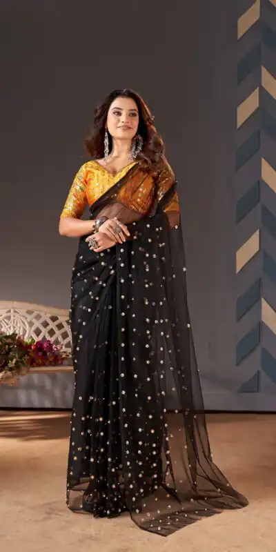 BT 1158 Black Color Heavy Butterfly Net Embroidery Saree Casual, Party Wear, Traditional Wear, Wedding Wear, Expected Delivery 4-6 Working Days@1699 | Sarees, Bollywood Sarees, Creative Sarees, Designer Sarees, Ethnic Saree, Modern Digital sarees, Party Wear Sarees