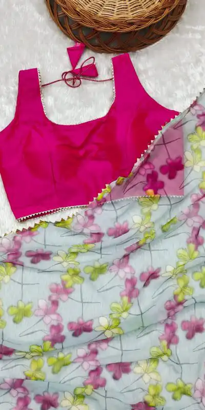  JM BigBoss3 Blue Color Heavy Fox Georgette Digital Printed Saree Party Wear, Events, Festivals Expected Delivery 4-6 Working Days 1569/- | Sarees, Bollywood Sarees, Creative Sarees, Designer Sarees, Embroidered Sarees, Ethnic Saree, Modern Digital sarees, Party Wear Sarees