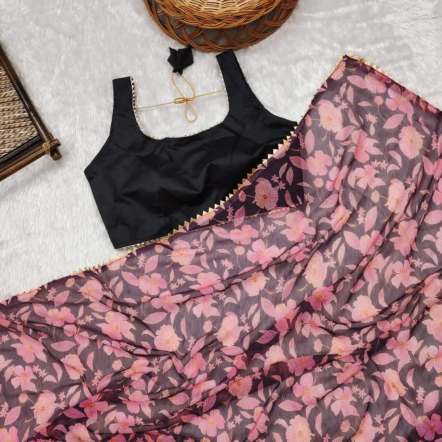  JM BigBoss3 Brown Color Heavy Fox Georgette Digital Printed Saree Party Wear, Events, Festivals Expected Delivery 4-6 Working Days 1569/- | Sarees, Bollywood Sarees, Creative Sarees, Designer Sarees, Embroidered Sarees, Ethnic Saree, Modern Digital sarees, Party Wear Sarees