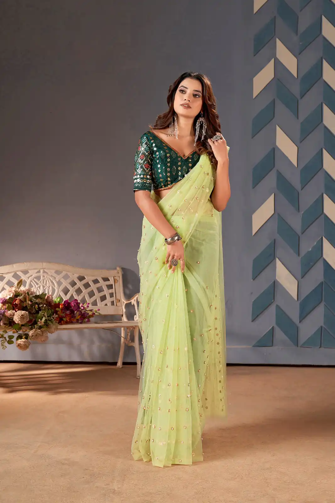 BT 1158 Green Color Heavy Butterfly Net Embroidery Saree Casual, Party Wear, Traditional Wear, Wedding Wear, Expected Delivery 4-6 Working Days@1699 | Sarees, Bollywood Sarees, Creative Sarees, Designer Sarees, Ethnic Saree, Modern Digital sarees, Party Wear Sarees