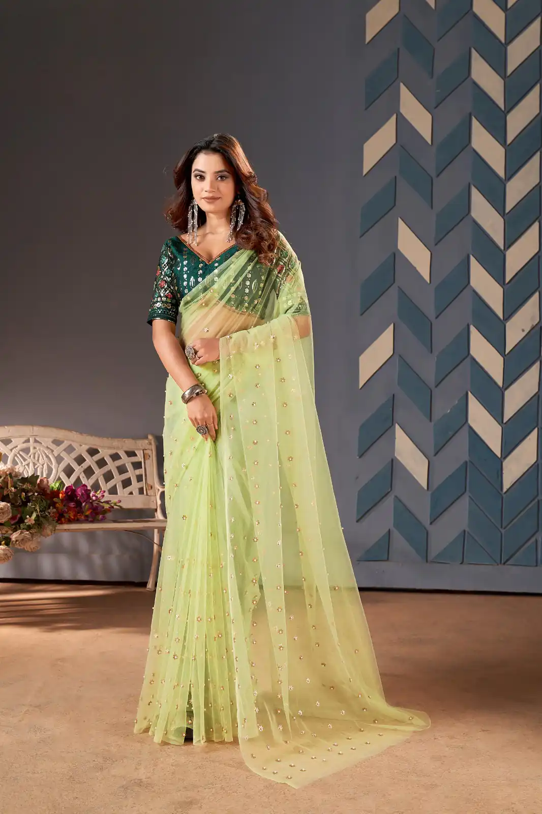 BT 1158 Green Color Heavy Butterfly Net Embroidery Saree Casual, Party Wear, Traditional Wear, Wedding Wear, Expected Delivery 4-6 Working Days@1699 | Sarees, Bollywood Sarees, Creative Sarees, Designer Sarees, Ethnic Saree, Modern Digital sarees, Party Wear Sarees