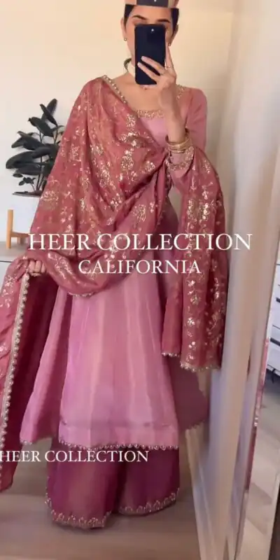 AD159 Pink Color Jimmy Choo Embroidery Anarkali Suit Wedding, Party, Festive events, etc.  Expected Delivery  4-6 Working Days @2699/- | Anarkali Suits, Bollywood Anarkali, Creative-Anarkali, Designer Anarkali, Embroidered Anarkali, Party Wear Anarkali