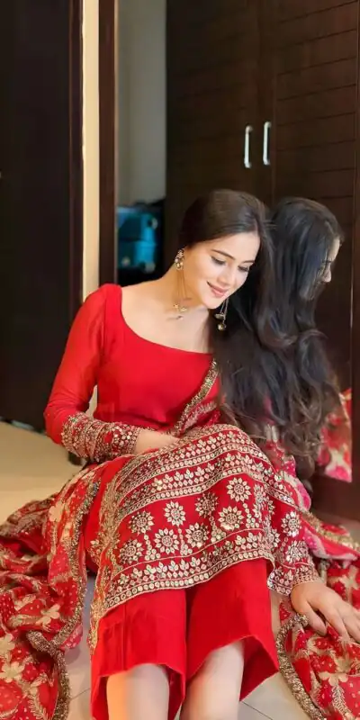 VLM 169 Red color Georgette Embroidery Work Salwar Suit Casual, Wedding, Party, Festive, Events . Expected Delivery 4-6 Working Days @1899/- | Jump Suits, Salwar suit, Designer Suits, Casual Suits, Creative suits, Palazzo Suits, Party Wear Suits, Patiala Suits, Straight Suits