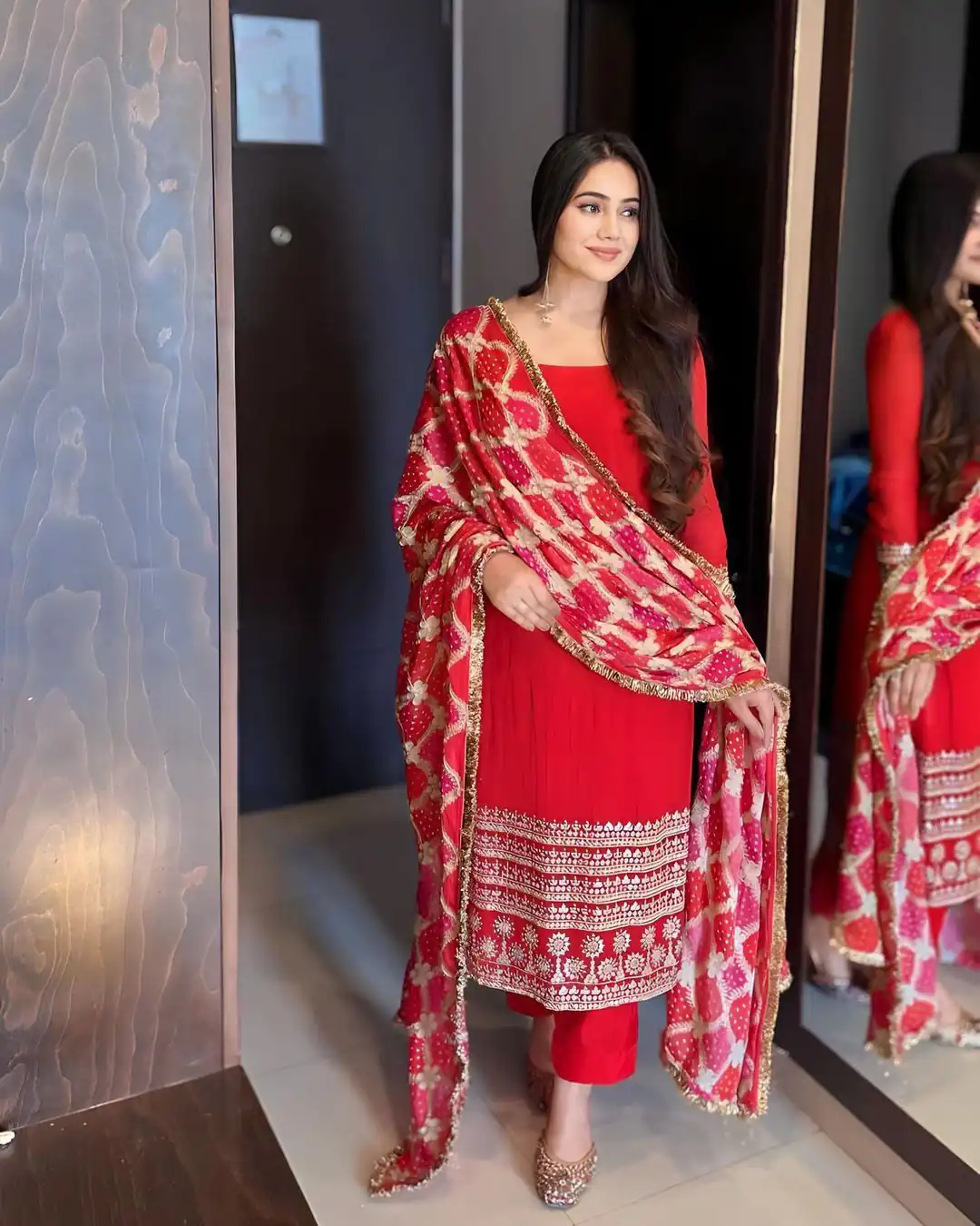 VLM 169 Red color Georgette Embroidery Work Salwar Suit Casual, Wedding, Party, Festive, Events . Expected Delivery 4-6 Working Days @1899/- | Jump Suits, Salwar suit, Designer Suits, Casual Suits, Creative suits, Palazzo Suits, Party Wear Suits, Patiala Suits, Straight Suits