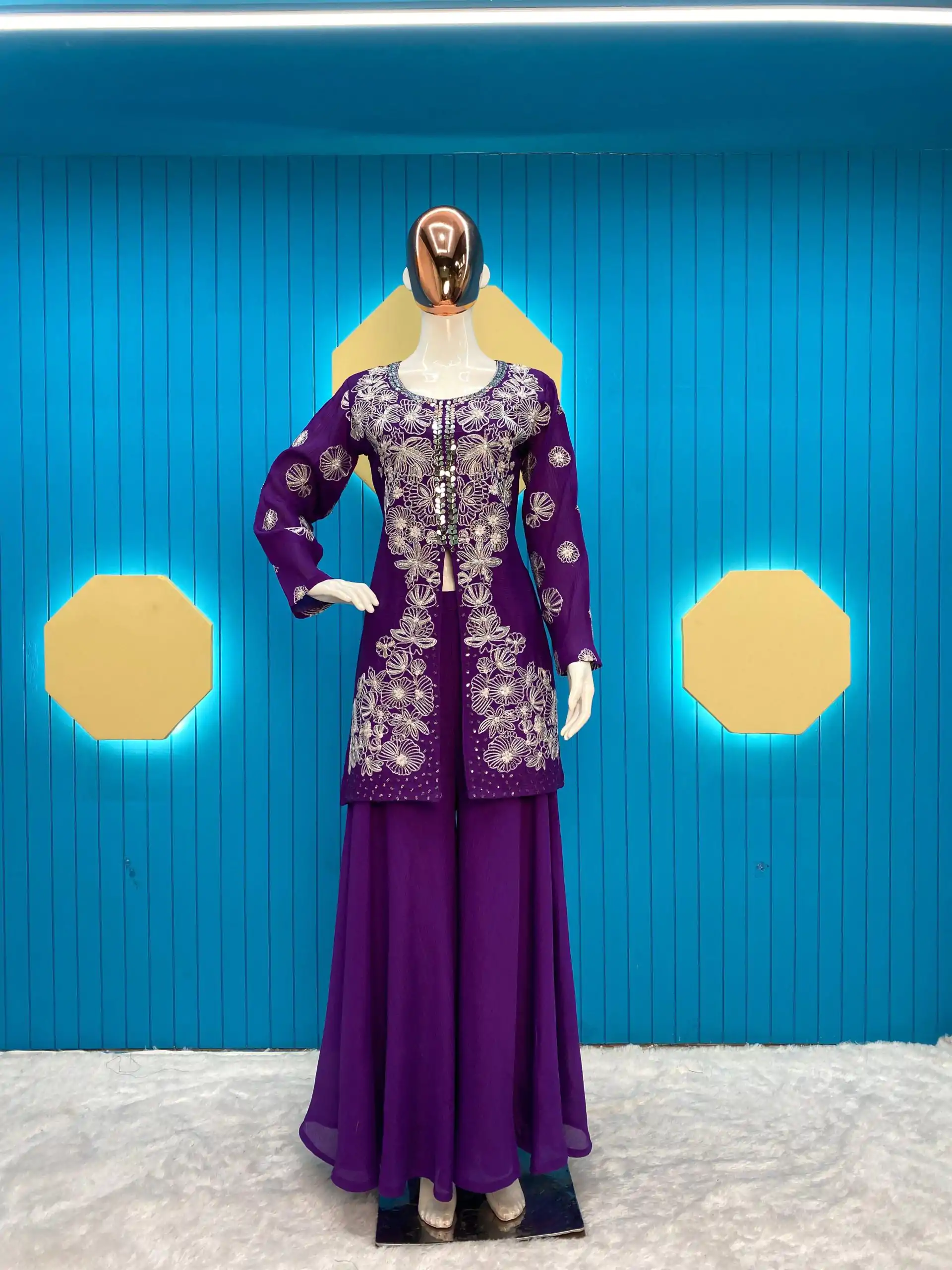 LG 1849 Violet Color Chinon Silk Embroidered Sequence Salwar Suit Party, Wedding, Festive, Events Etc., Expected Delivery 4-6 Working Days@1999/- Only | Salwar suit, Designer Suits, Casual Suits, Creative suits, Palazzo Suits, Party Wear Suits, Patiala Suits, Straight Suits